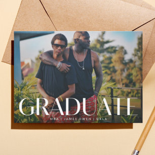 White Graduate   Modern Grad Photo 2024 Announcement