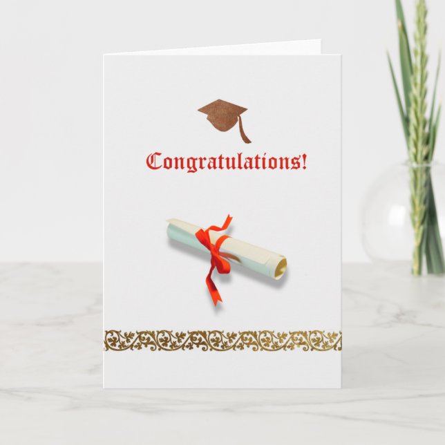 White Graduation Card (Front)