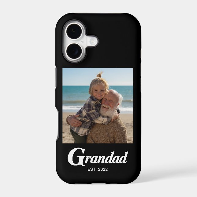 White Grandad Established Bold Photo (Back)