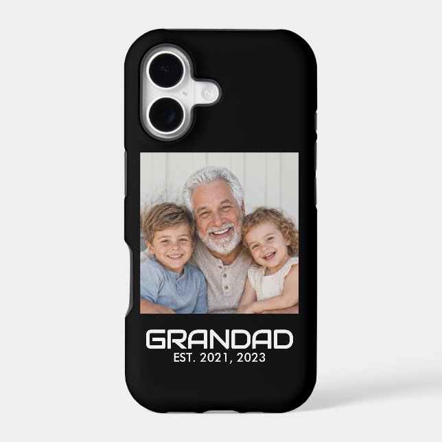 White Grandad Established Bold Photo (Back)