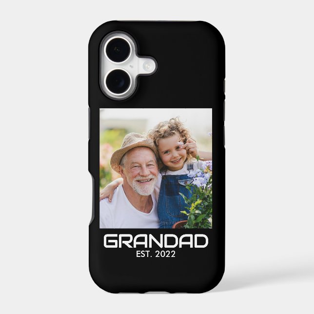White Grandad Established Bold Photo (Back)
