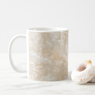 White granite coffee mug