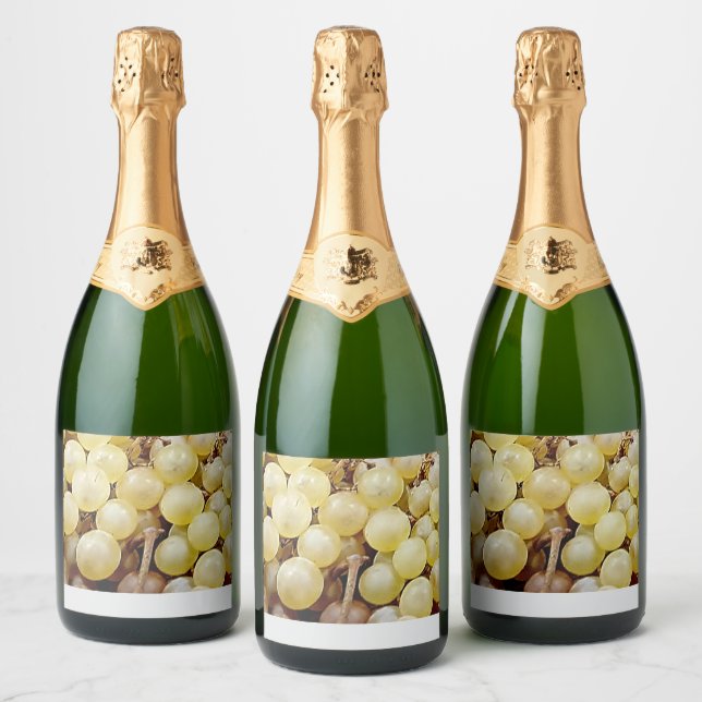 White Grapes Nancy France Sparkling Wine Label (Bottles)