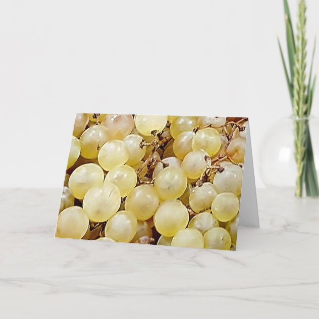 White Grapes Nancy France Thank You Card (Front)
