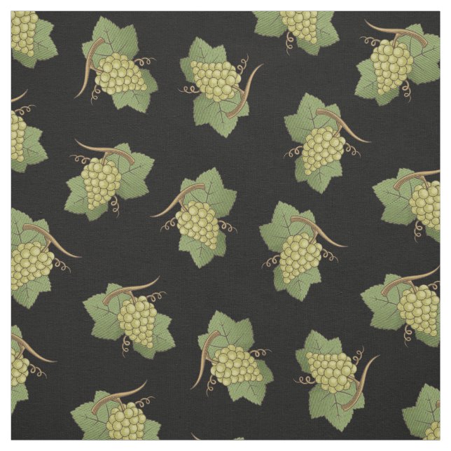 White Grapes Pattern Fabric (Swatch)