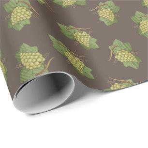 White Grapes Pattern Wrapping Paper