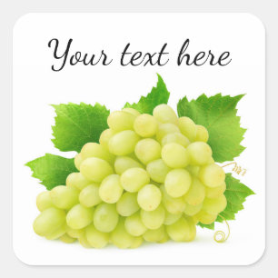 White grapes square sticker