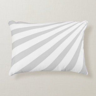 White/gray Stripes pillow, rays of light, zebra Decorative Cushion