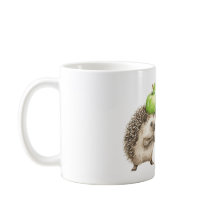 White Green Apple A Day Hedgehog