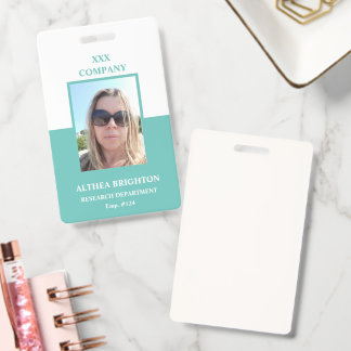 White Green Business Badge ID Badge