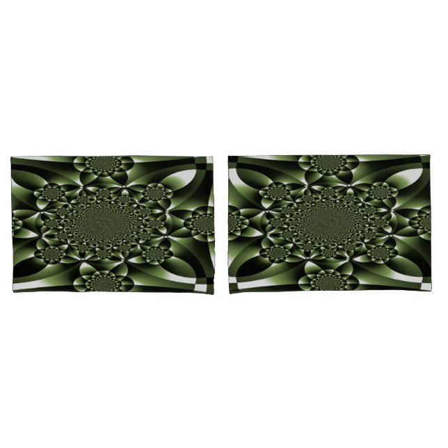 White Green Forest Leaf Petals Pillowcase (Front-Set)
