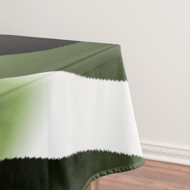 White Green Forest Leaf Petals Tablecloth (In Situ)