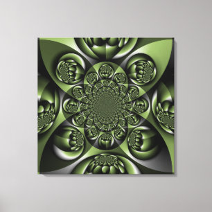 White Green Forest Mini Spheres Canvas Print