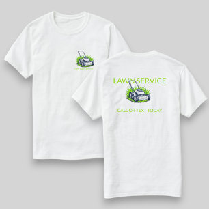 White Green Lawn Care and Service Professional T-Shirt