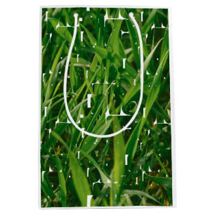 White & Green Love Lawn Care Service Medium Gift B Medium Gift Bag