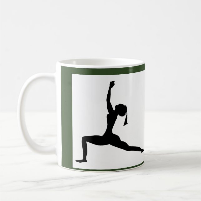 white / Green Style: Classic Mug/ Coffee Cup (Left)