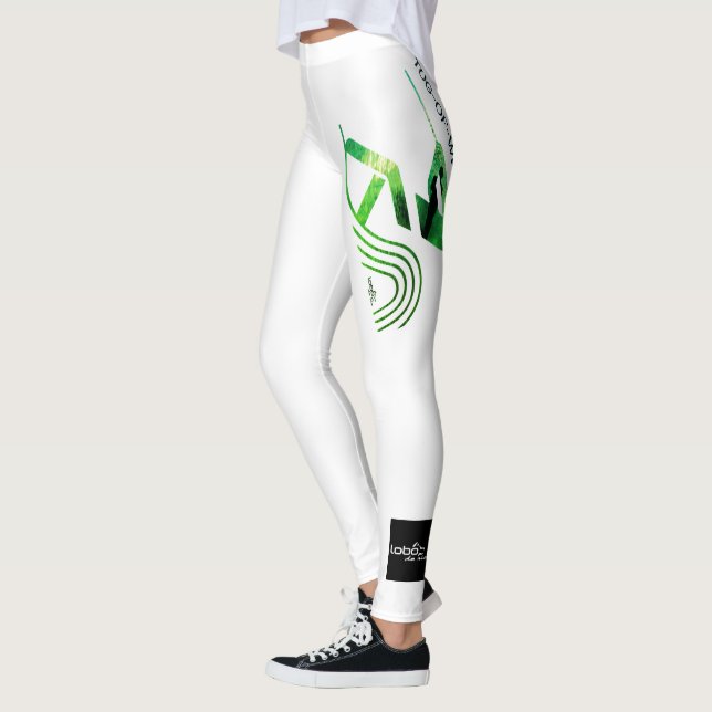 White Green Tug-of-Water Leggings (Left)