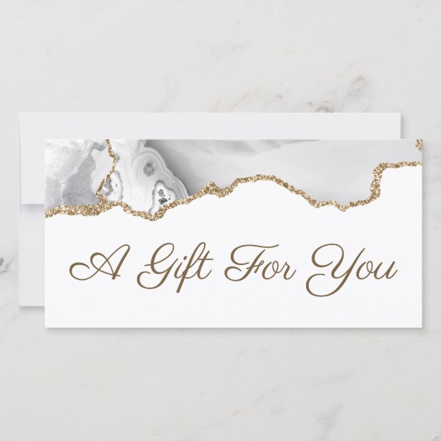 white grey agate gift certificate (Front)