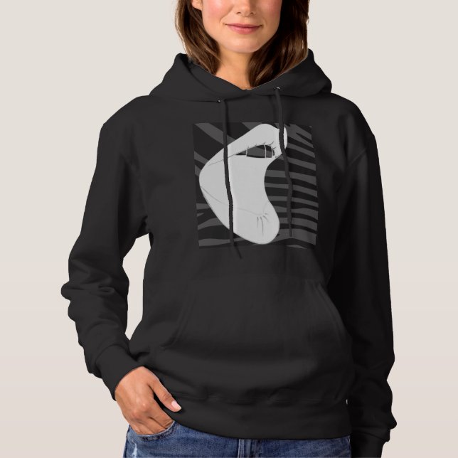White, grey and black hoodie (Front)