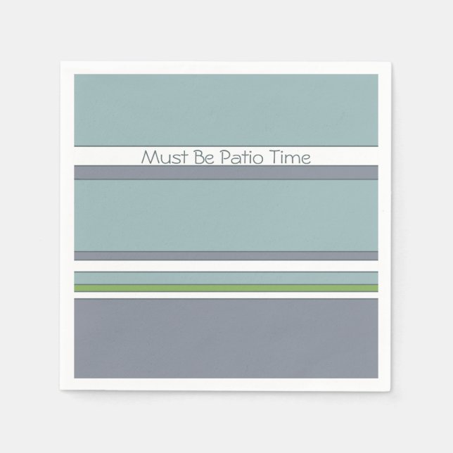 White Grey and Blue Napkin (Front)