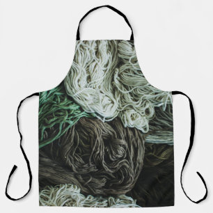 White, grey, and green ropes apron