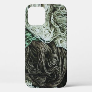 White, grey, and green ropes iPhone 12 case
