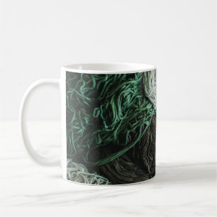 White, grey, and green ropes coffee mug
