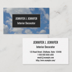 White/Grey Clouds and Blue Sky Business Card