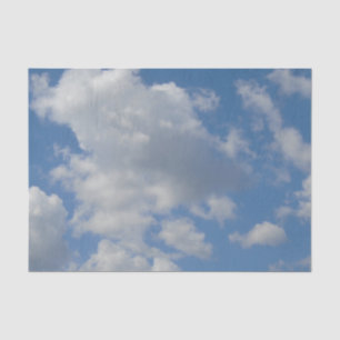 White/Grey Clouds and Blue Sky Tissue Paper