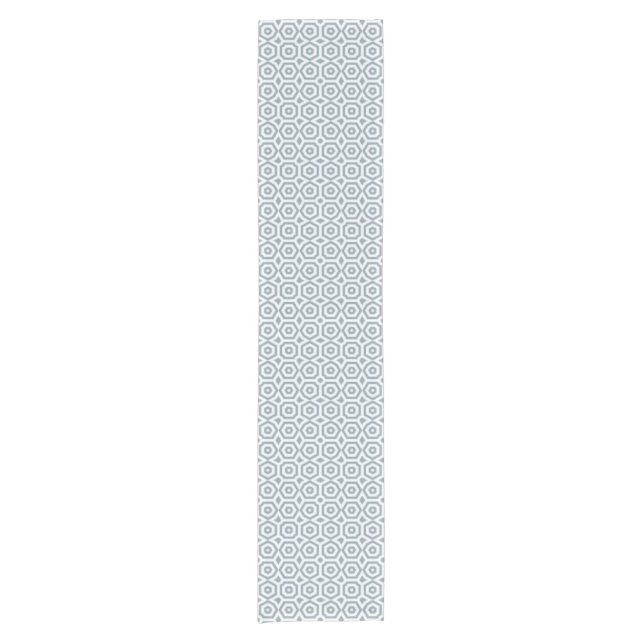 white grey geometric pattern art deco  short table runner (Front)