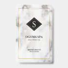 White & Grey Marble Gold Border