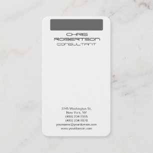 White Grey Pattern Attractive Charm Business Card