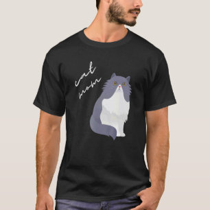 White & Grey Persian Cat Mum For Cat T-Shirt