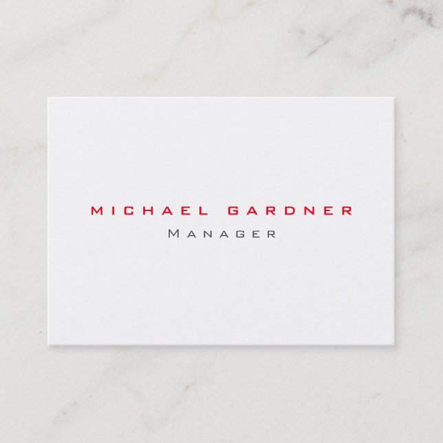 White grey red exclusive unique private business card (Front)