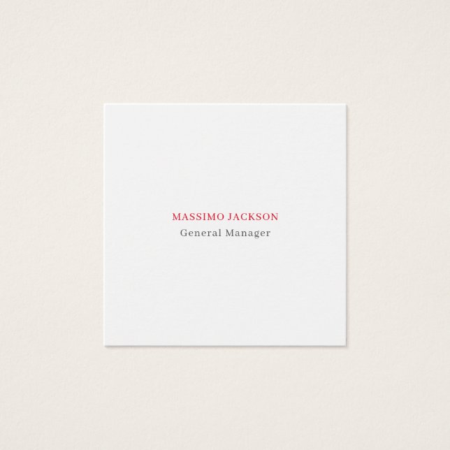 White grey red exclusive unique profile card (Front)