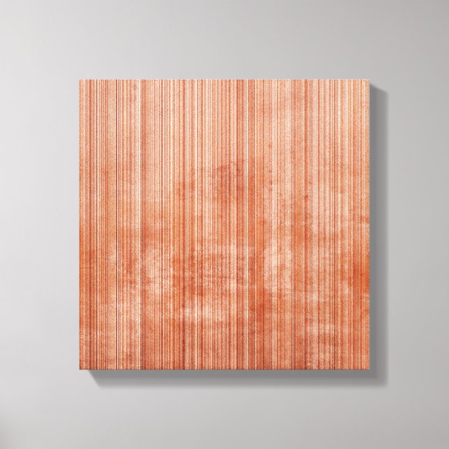 White Grey Rust striped Abstract Canvas Print (Front)