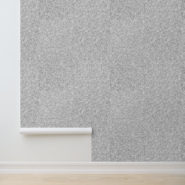 White Grey Spray Faux Granite Stone Wallpaper (Application)