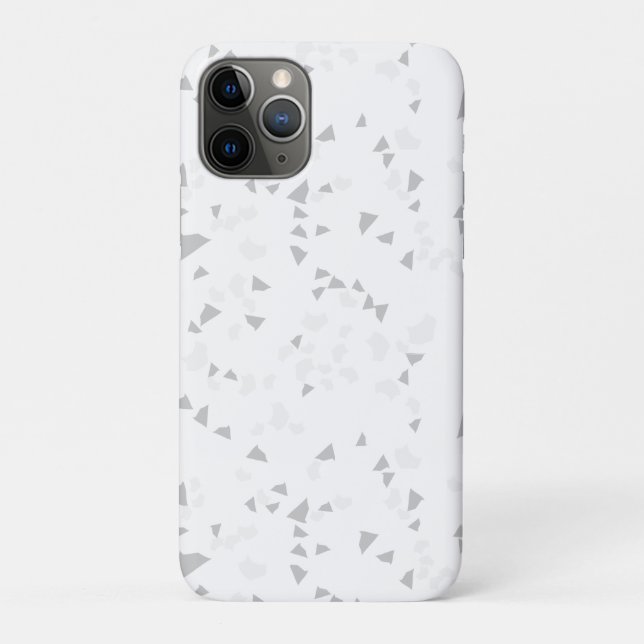 White Grey terrazzo Minimal modern Case-Mate iPhone Case (Back)