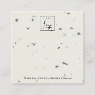 WHITE GREY TERRAZZO STUD EARRING DISPLAY CARD