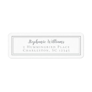 White Grey Wedding RSVP Modern Simple Chic
