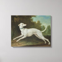 White Greyhound Dog (by Jean-Baptiste Oudry)