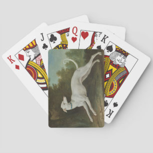 White Greyhound Dog (by Jean-Baptiste Oudry) Playing Cards