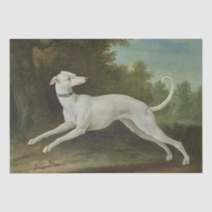 White Greyhound Dog (by Jean-Baptiste Oudry) Tissue Paper