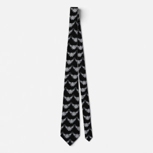 WHITE GRIFFINS AND FLOWERS IN BLACK TIE