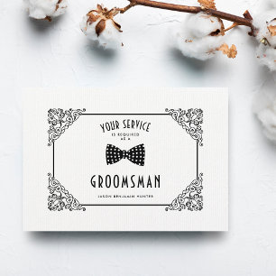 White Groomsman Vintage Luxury Flourish Vellum