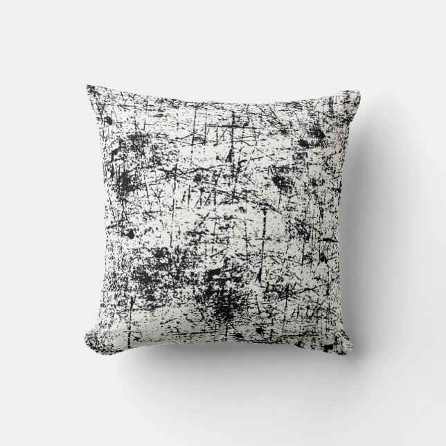 White Grunge Cushion (Front)