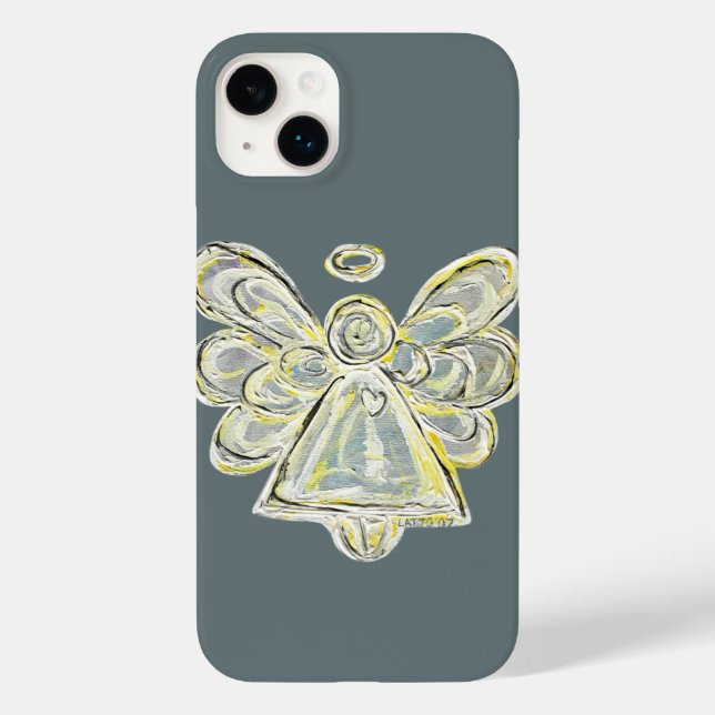 White Guardian Angel Art Custom iPhone Case (Back)