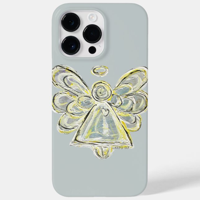 White Guardian Angel Art Custom iPhone Case (Back)