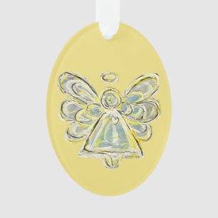 White Guardian Angel Christmas Pendant Ornament