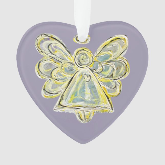 White Guardian Angel Christmas Pendant Ornament (Front)
